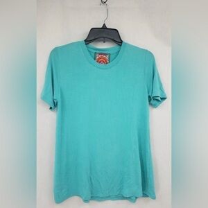 Johnny Was teal cotton short sleeve crew neck t-shirt size XS